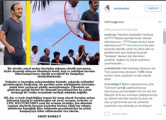 Ersin Korkut'tan 'HDP' otobüsü fotoğrafına açıklama