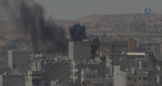 Kobani'deki patlama böyle görüntülendi
