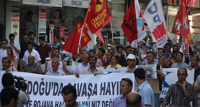 Filistin Ve Rojava saldırıları Adana'da protesto edildi