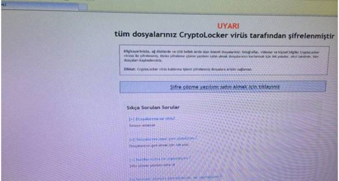 Zekice tasarlanmış bir dolandırıcılık türü:  Cryptolocker virüsü