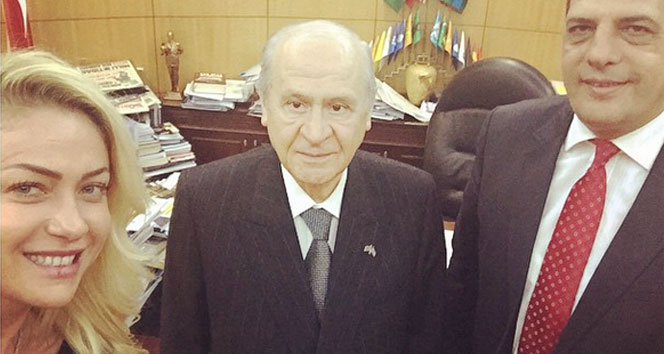 Yeliz Yeşilmen`den Bahçeli`ye ziyaret ali uğur akbaş,devlet bahçeli,devlet bahçeli selfie,MHP,yeliz yeşilmen