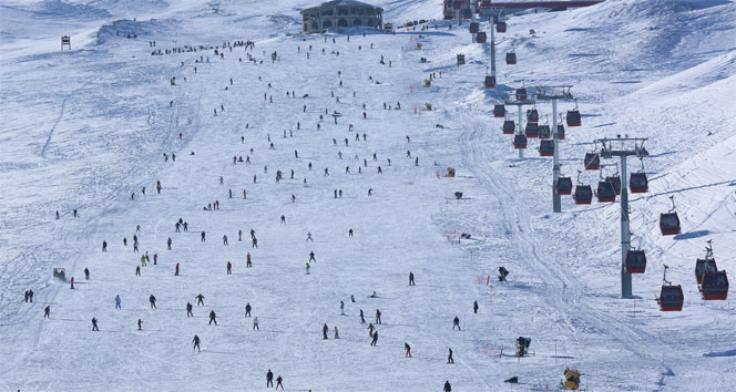 Erciyes son 8 yılın en karlı günlerini yaşıyor erciyes,kar,tatil