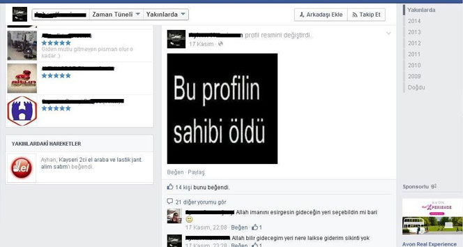 Canına kıyacağını günler öncesinden sosyal medyadan duyurdu Facebook,intihar