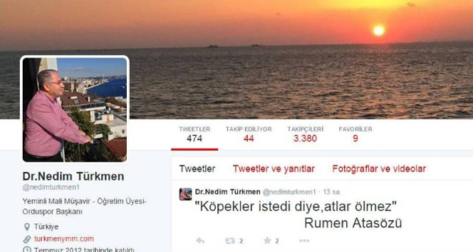 Orduspor Başkanından ilginç tweet başkan,orduspor,Tweet