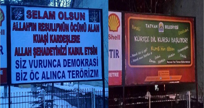 Bitlis’te tartışmalı afiş kaldırıldı afiş,Bitlis,kaldırılma