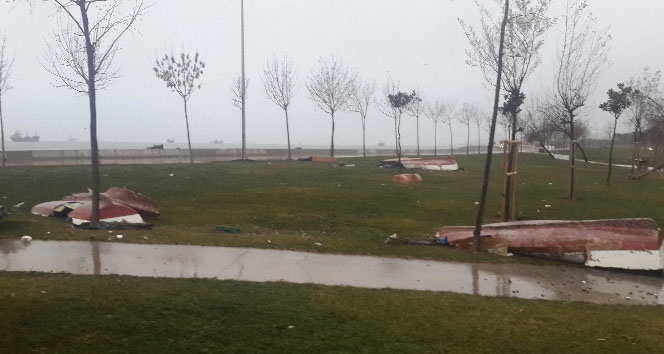 Sandallar karada bulundu lodos,pendik,Sahilyolu,yağmur suları