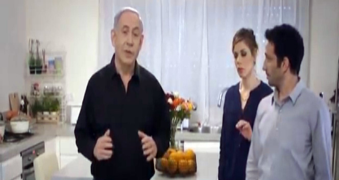 Netanyahu'dan dünyayı şaşırtan video!&nbsp;Binyamin Netanyahu,filistin,Gazze,netanyahu  video,netanyahu bebek bakıcısı,netanyahudan seçim videosu