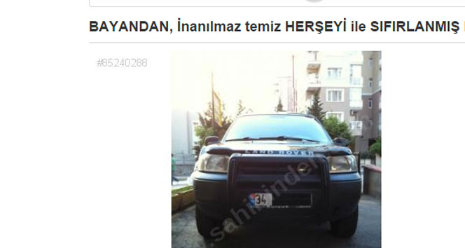 Eşinin arabası için öyle bir ilan verdi ki araba ilanı,sahibinden araba