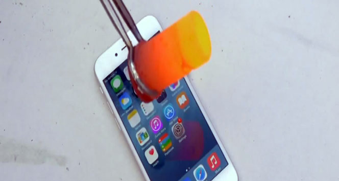 iPhone 6'nın üzerine eritilmiş alüminyum dökülürse!&nbsp;iPhone,iPhone 6