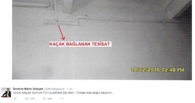 Gökçek’ten ikinci kaçak su açıklaması Aylin Nazlıaka,kaçak su,Melih Gökçek