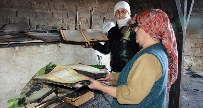 Küle dönen evden sadece Kuran-ı Kerim sağlam çıktı bursa,yangın